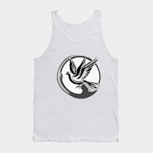 Dove Grey Shadow Silhouette Anime Style Collection No. 464 Tank Top